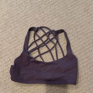 lululemon athletica Strappy Dark Purple Sports Bra